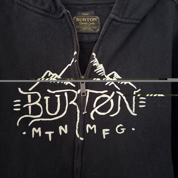 Burton Hoodie Mens L 48" Large Full Zip Heather Gray Jacket Sweatshirt Snowboard - Picture 2 of 8